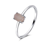 Orange Moonstone Silver Rings NSR-2467